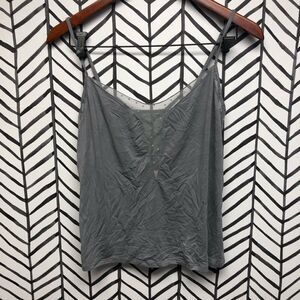 Victoria's Secret Gray V-Neck Mesh Tank